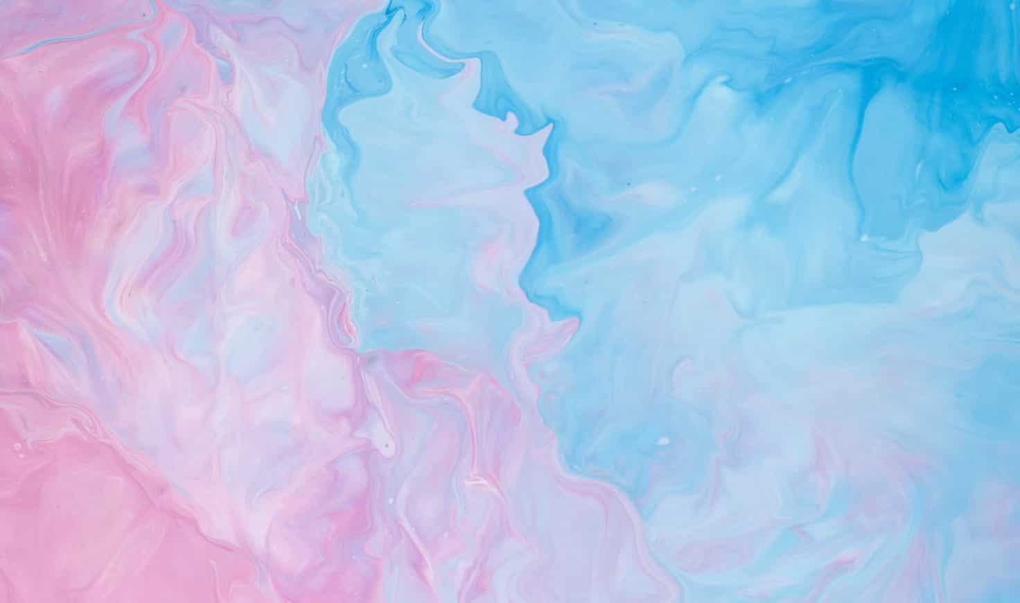 Soft pink and baby blue water ripples together in a subtle texture