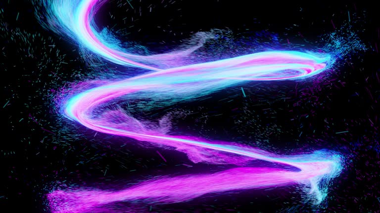 Purple and  pink and blue lines